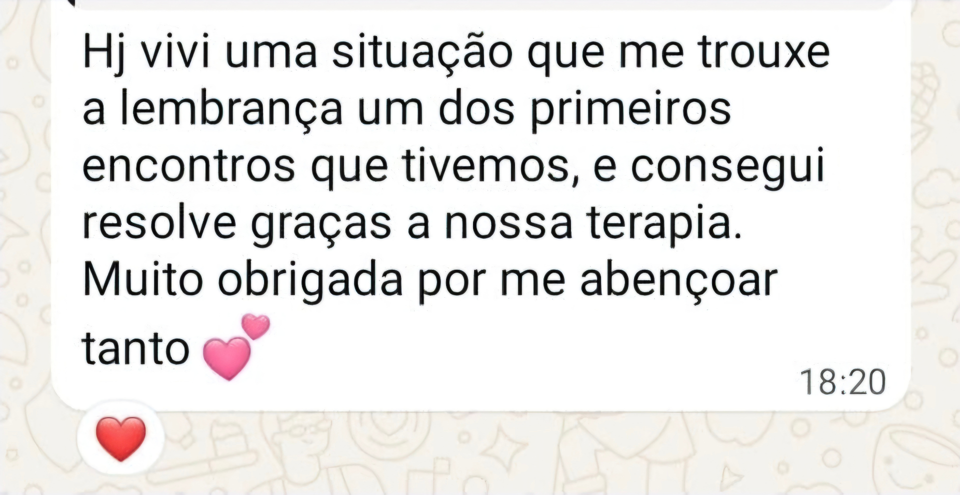 Depoimento real de cliente: Muito obrigada por me abençoar tanto.